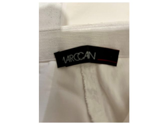 Pantalones pitillo blancos Marc Cain de algodón - vista 3