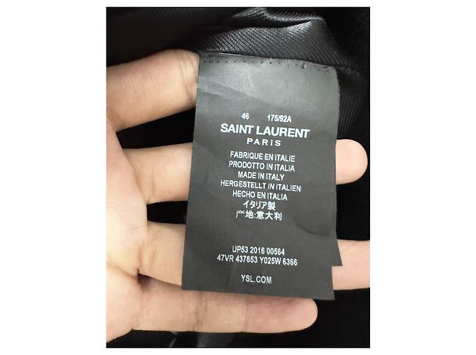 Saint Laurent SL 16Giacca con note musicali FW Rosso - vista 4
