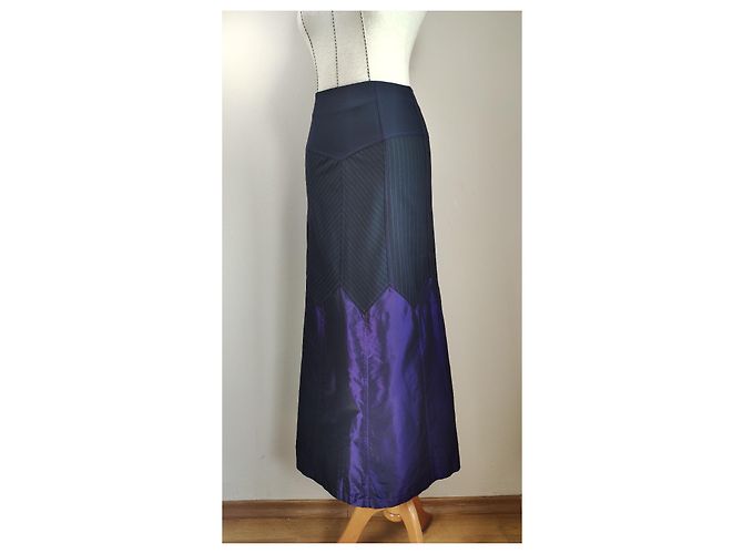 Falda Maxi Morada Etro de Seda y Lana Púrpura - vista 2