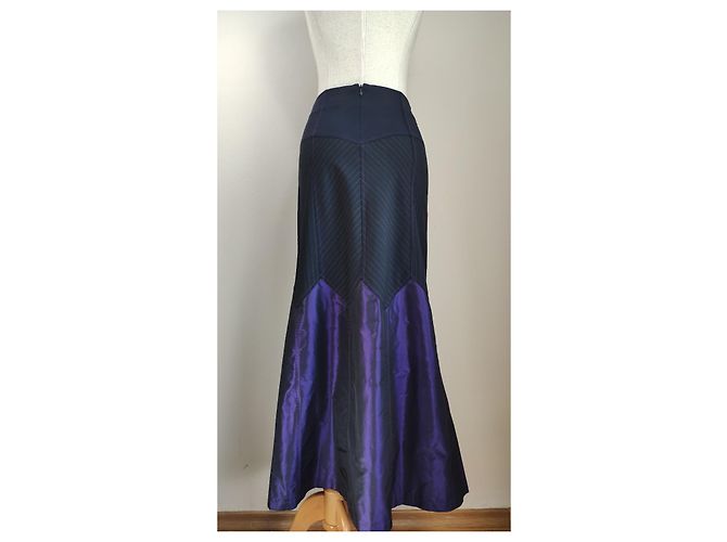Falda Maxi Morada Etro de Seda y Lana Púrpura - vista 3