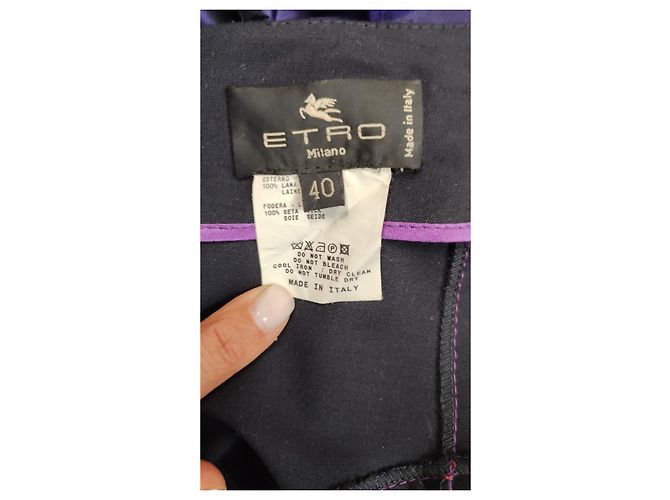 Falda Maxi Morada Etro de Seda y Lana Púrpura - vista 4