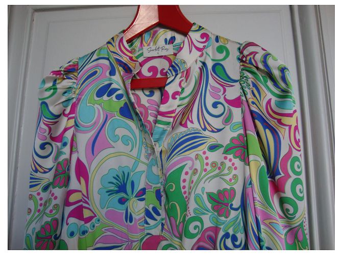 Scarlett Roos Blumenkleid mehrfarbig aus Polyester Mehrfarben - Ansicht 4
