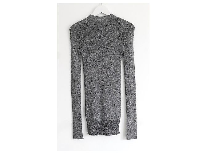 Christopher Kane top de punto lurex plateado Plata - vista 4