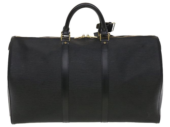 Louis Vuitton Epi Keepall 50 Bolsa Boston Noir M42962 Autenticação de LV 40724 Preto - vista 2