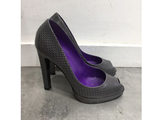 SERGIO ROSSI Tacchi T.EU 37 Pelli esotiche Grigio - vista 3