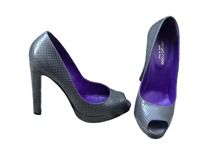 SERGIO ROSSI Tacchi T.EU 37 Pelli esotiche Grigio - vista 9