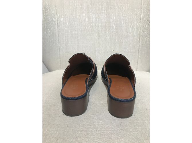 Kelly Hermès HERMES  Mules & clogs T.EU 37 Leather Blue - view 5