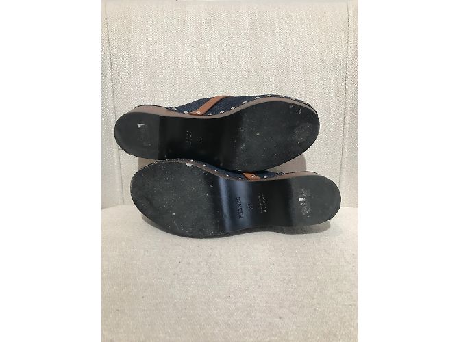 Kelly Hermès HERMES  Mules & clogs T.EU 37 Leather Blue - view 7