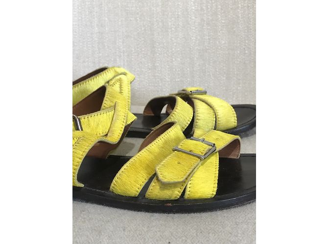 Sandali MARNI T.EU 37 Pelle Giallo - vista 4