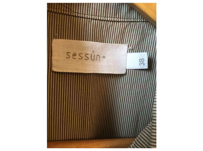 Vestido SESSUN T.FR 38 Algodón Beige - vista 3
