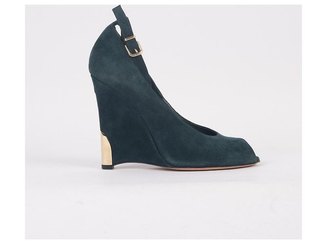 GIANVITO ROSSI Tacchi EU 37.5 Camoscio Verde - vista 2