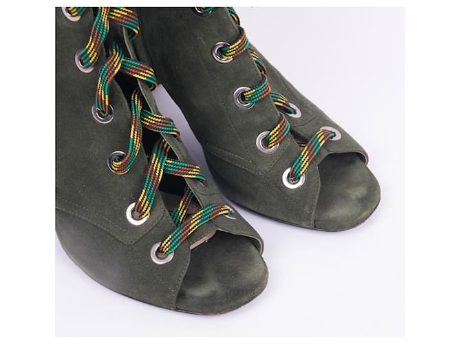 Botas PRADA EU 37 Ante Verde - vista 2