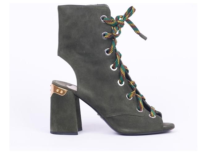 Botas PRADA EU 37 Ante Verde - vista 3