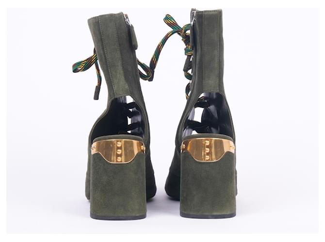 Botas PRADA EU 37 Ante Verde - vista 4