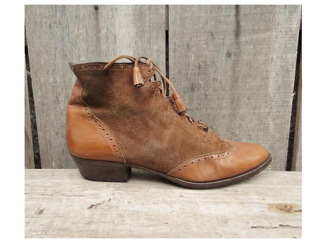 Autre Marque Stivaletti vintage 36 Marrone chiaro - vista 2