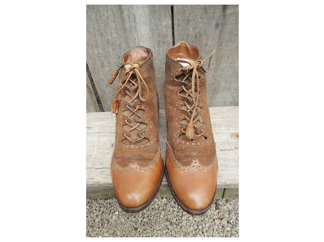 Autre Marque Stivaletti vintage 36 Marrone chiaro - vista 3