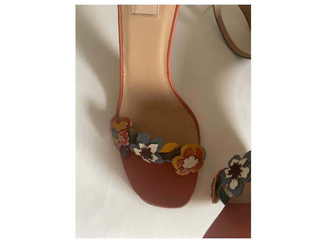 Sandali Valentino Garavani in pelle con decorazioni floreali Multicolore - vista 11