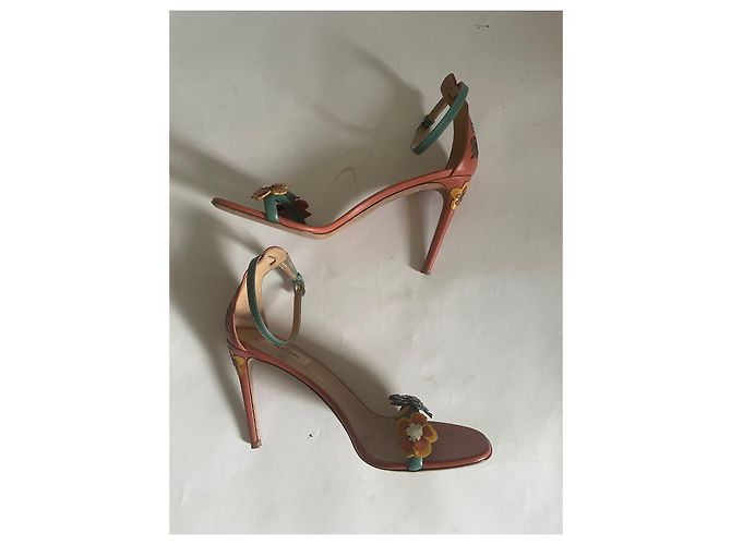 Sandali Valentino Garavani in pelle con decorazioni floreali Multicolore - vista 13