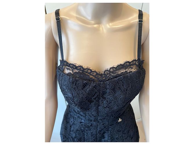Vestido de encaje negro Elisabetta Franchi - vista 2