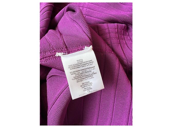 Vestido Herve Leger Morado de Viscosa Púrpura - vista 6