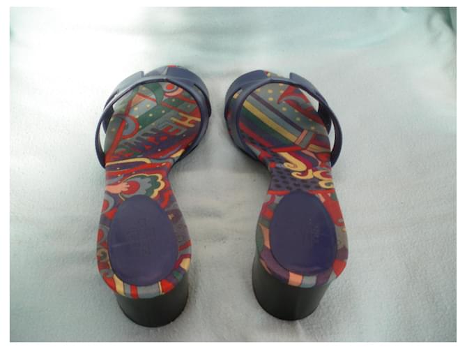 Hermès Sandalen Marineblau - Ansicht 4