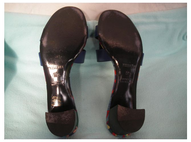Hermès Sandalen Marineblau - Ansicht 6