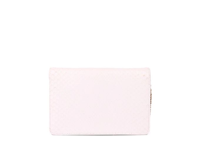 BALENCIAGA - Bolsa de ombro BB de python Branco - vista 3