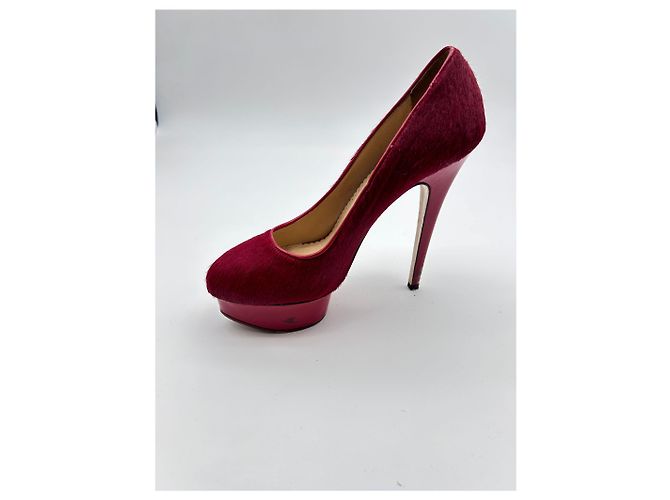 CHARLOTTE OLYMPIA  Tacchi EU 38.5 Tessuto Rosso - vista 10
