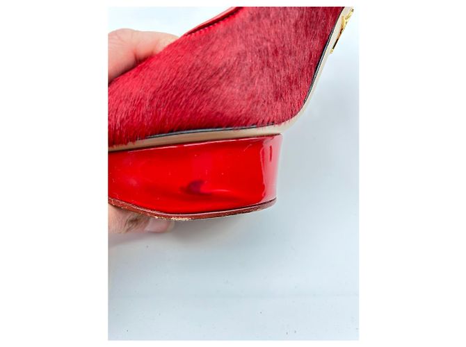 CHARLOTTE OLYMPIA  Tacchi EU 38.5 Tessuto Rosso - vista 8