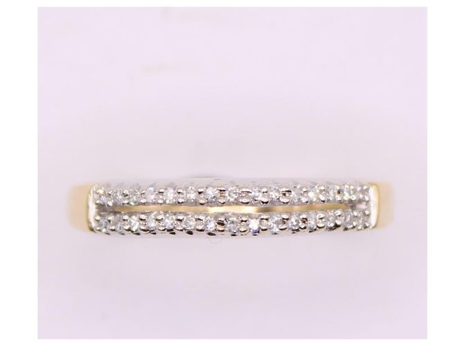 Autre Marque in oro giallo e bianco con fila di diamanti foderati 18 carati Gold hardware - vista 4
