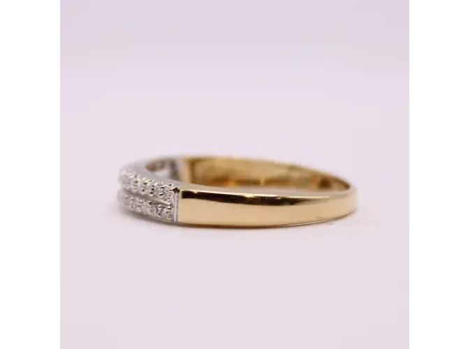 Autre Marque in oro giallo e bianco con fila di diamanti foderati 18 carati Gold hardware - vista 7