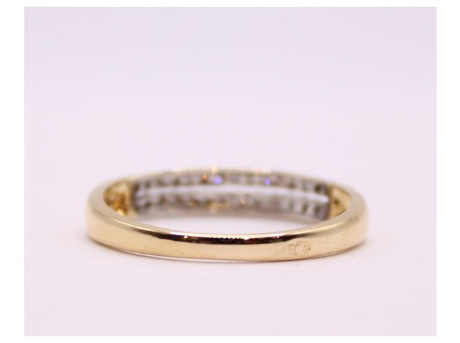 Autre Marque in oro giallo e bianco con fila di diamanti foderati 18 carati Gold hardware - vista 8
