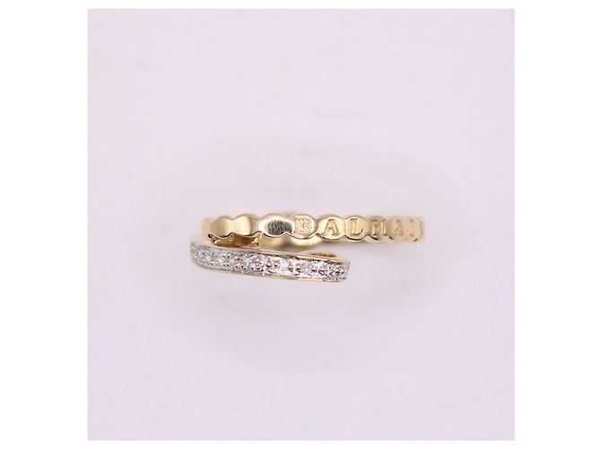 Anello Balmain con pavé di diamanti 2 ori 18 carati - vista 3