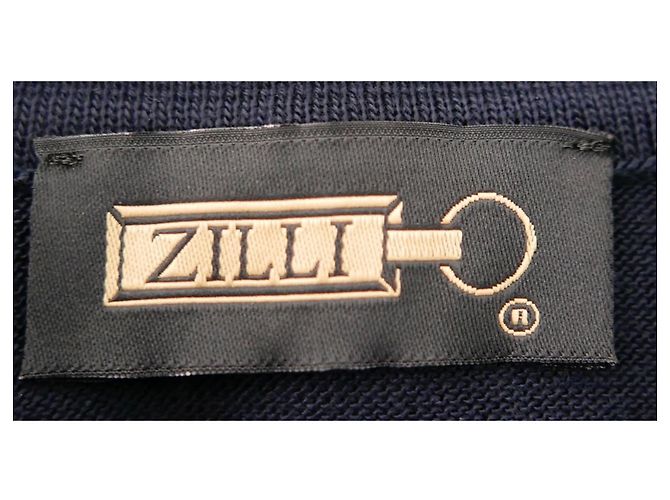 Zilli Navy Textured Polo-Strickoberteil - Ansicht 5