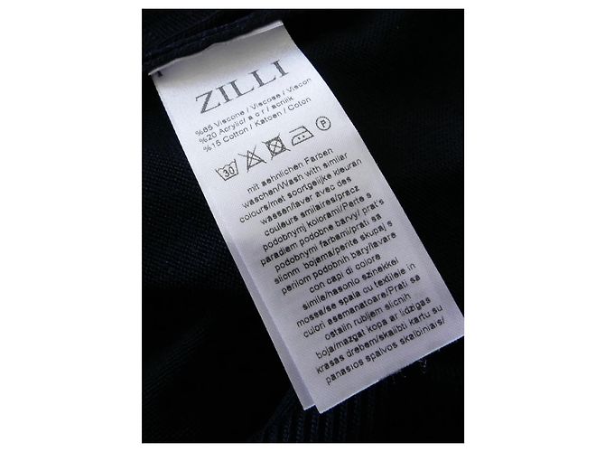 Zilli Navy Textured Polo-Strickoberteil - Ansicht 6