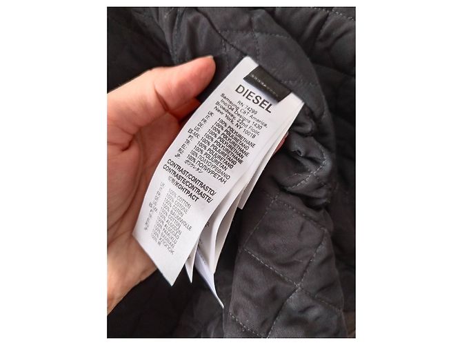 Diesel Faux Fur Jacket Black - view 10
