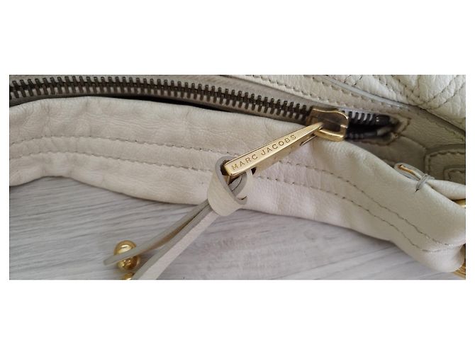 Borsa Marc Jacobs in pelle beige - vista 9