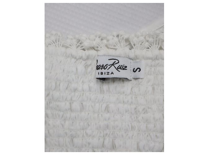 Autre Marque Charo Ruiz Ibiza 3-Peça Conjunto de Terno Broderie Anglaise em Algodão Branco - vista 11