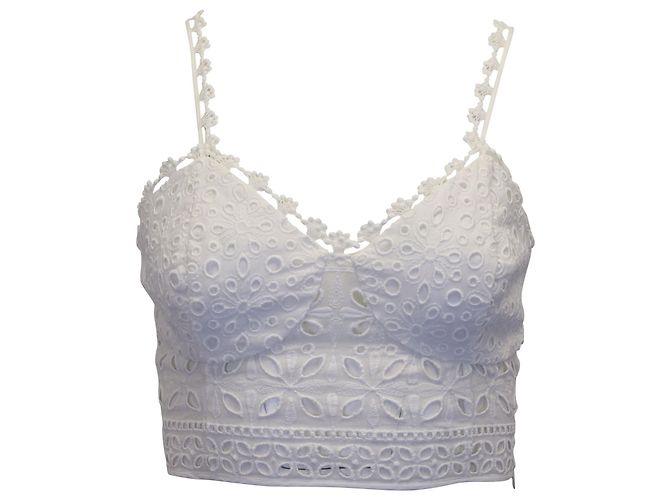 Autre Marque Charo Ruiz Ibiza 3-Peça Conjunto de Terno Broderie Anglaise em Algodão Branco - vista 3