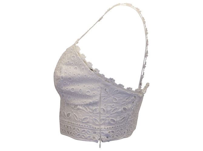 Autre Marque Charo Ruiz Ibiza 3-Peça Conjunto de Terno Broderie Anglaise em Algodão Branco - vista 4
