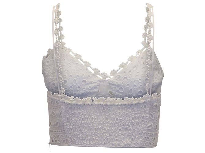 Autre Marque Charo Ruiz Ibiza 3-Peça Conjunto de Terno Broderie Anglaise em Algodão Branco - vista 5
