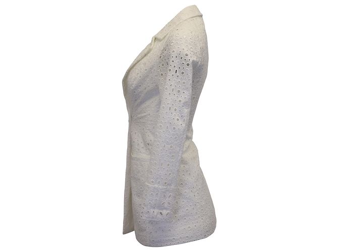 Autre Marque Charo Ruiz Ibiza 3-Peça Conjunto de Terno Broderie Anglaise em Algodão Branco - vista 7