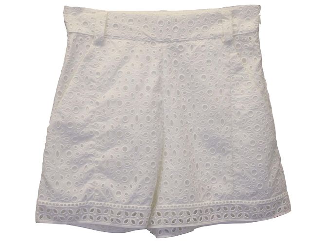 Autre Marque Charo Ruiz Ibiza 3-Peça Conjunto de Terno Broderie Anglaise em Algodão Branco - vista 9