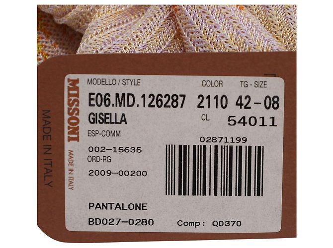 Culotte Missoni Zig Zag in rayon multicolor Pesca - vista 5