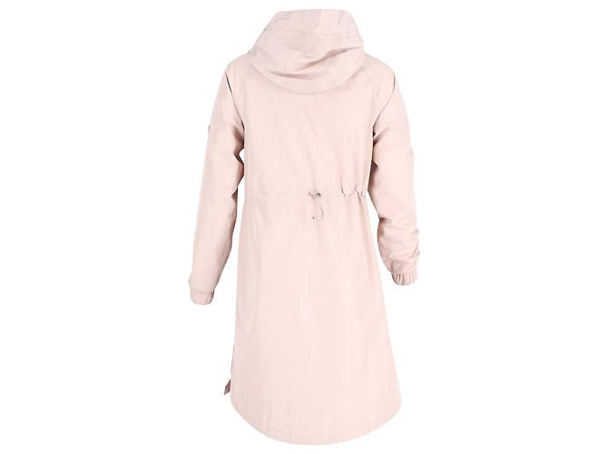 Cappotto leggero lungo con cappuccio Barbour in nylon rosa pastello - vista 2