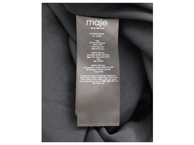 Maje Jengo bestickter Herz-Midirock aus schwarzem Polyester - Ansicht 5