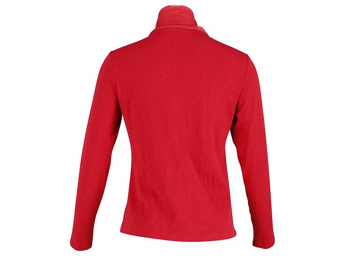 Carolina Herrera Pullover mit Schal aus roter Baumwolle - Ansicht 3