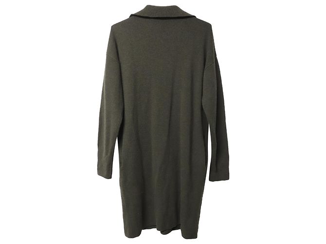 VESTIDO JOSEPH DE PUNTO EXTRA GRANDE DE LANA VERDE OSCURO Verde oliva - vista 5
