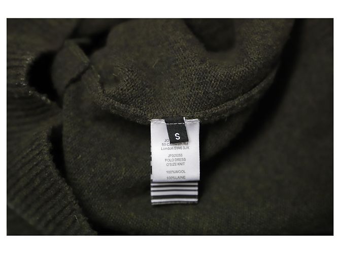 VESTIDO JOSEPH DE PUNTO EXTRA GRANDE DE LANA VERDE OSCURO Verde oliva - vista 8