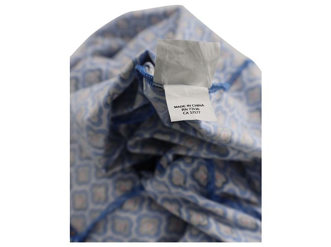 Max Mara Weekend Patterned Summer Shift Dress in Blue Print Viscose - view 5